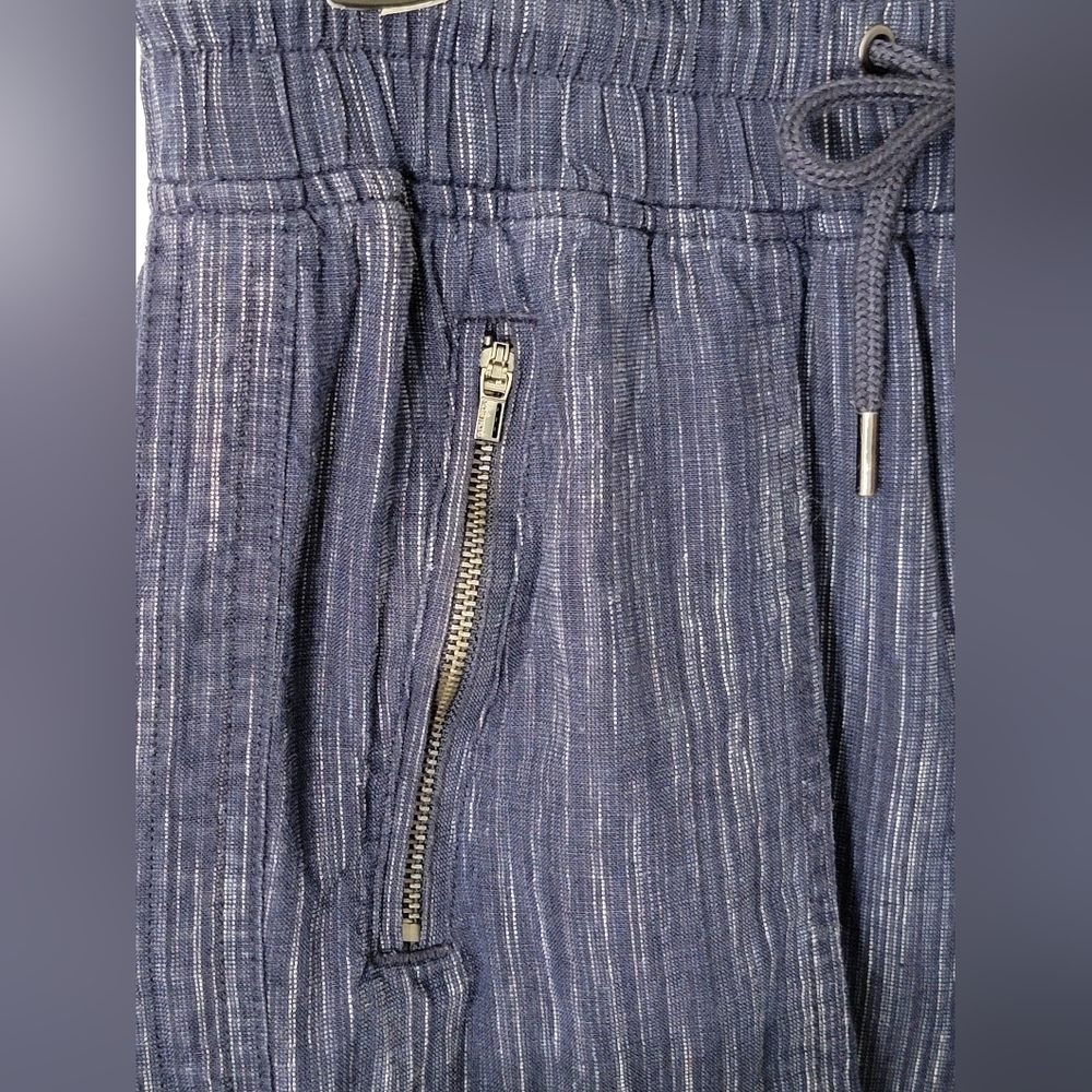 Athleta 100% Linen Wide Leg Drawstring Pants Size 6 - Picture 5 of 11